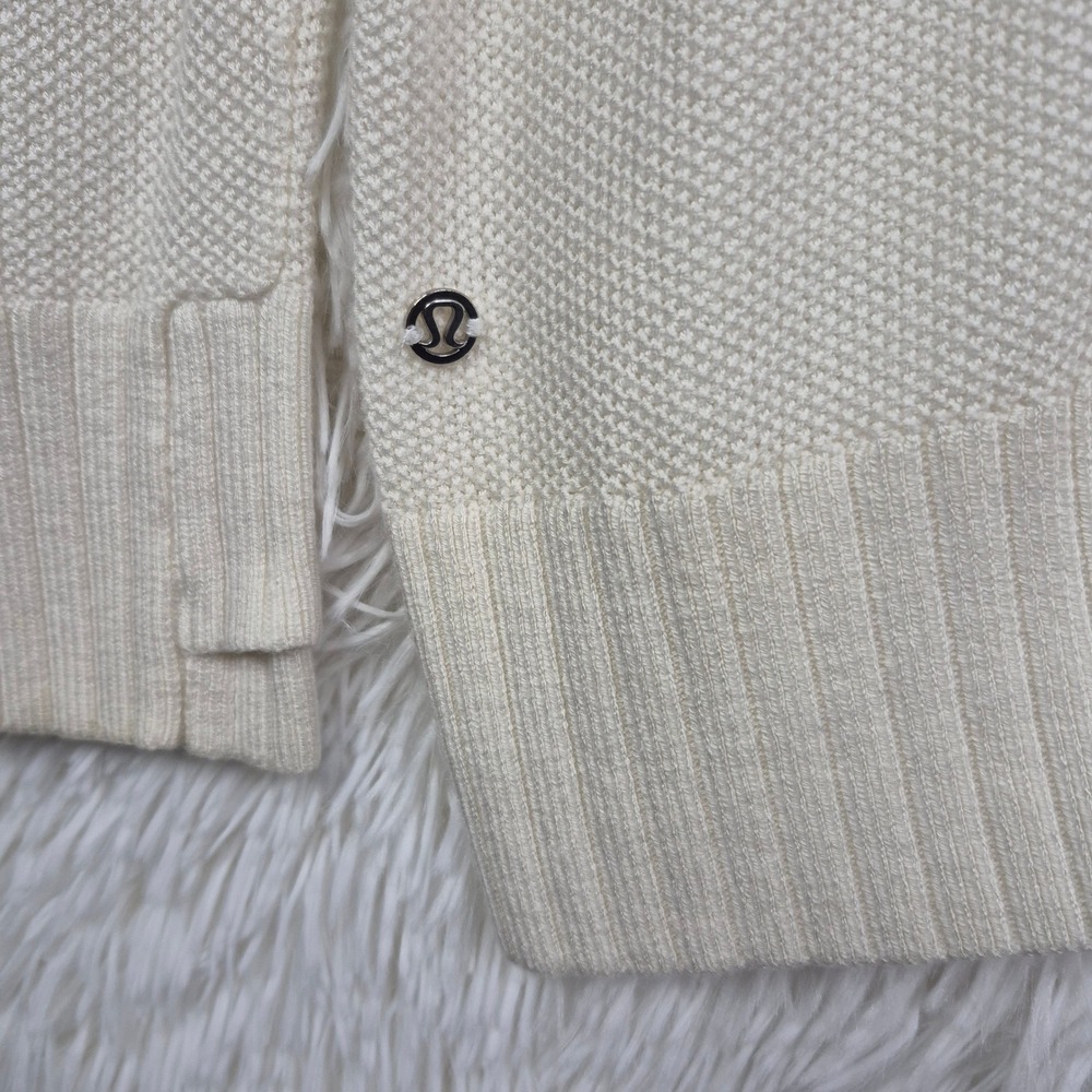 Lululemon Sincerely Yours Cashmere Blend Knit Sweater Ivory Neutral - Picture 4 of 8